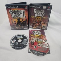 Guitar Hero III 3 Legends of Rock and AeroSmith versions PS2 games lot - £19.75 GBP