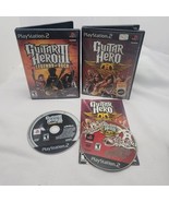 Guitar Hero III 3 Legends of Rock and AeroSmith versions PS2 games lot - £19.94 GBP