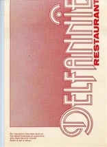 Delfannies Restaurant Menu Fort Collins Colorado 1980&#39;s - £13.95 GBP