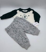 Carters Baby Boys 2-Pc. Faux-Fur Sweatshirt and Fleece Jogger Pants Set - £12.37 GBP