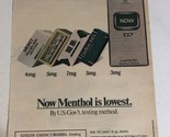 1986 Now Menthol Cigarettes Vintage Print Ad Advertisement pa22 - $6.92