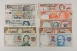 Lote De 10 Billetes De Naciones Sudamericanas // Argentina, Brasil Y Uru... - $52.47