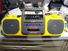 Sony CFS-914 Sports Mega Bass Radio Yellow Boombox - SERVICED - £159.14 GBP
