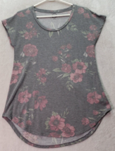 Maurices 24/7 Burn Out Top Womens Small Multi Floral Knit Sleeveless Round Neck - £10.15 GBP