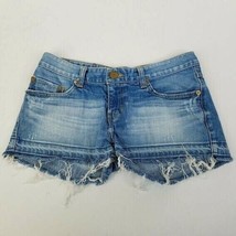 Blue Factory Womens Cut Off Jean Shorts Size 27 Distressed Frayed Raw He... - £9.31 GBP