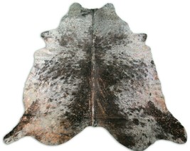 Bronze Cowhide Rug Size: 8&#39; X 6.7&#39; Brown/Bronze Acid Washed Cowhide Rug O-976 - £232.93 GBP