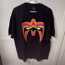 ULTIMATE WARRIOR Shirt WWE Legends XL Extra Large 2013 WWF Mask Black - $14.36