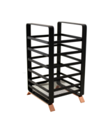 Matte Black Utensil Holder with Rose Gold Accent Decorative Kitchen Utensil - $12.86