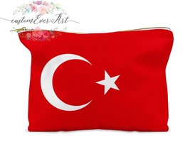 Turkey cosmetic bag personalized makeup bag small cosmetic bag toiletry bag zipp - £11.45 GBP