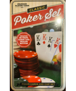 Classic Poker Set Standard Playing Cards includes 80 Chips Cards &amp; Deale... - €12,97 EUR