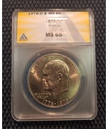 1976-D $1 Eisenhower Ike Dollar Type 1 MS65 ANACS Certified Gem Brillian... - £30.19 GBP