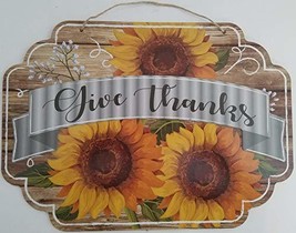 Greenbrier Autumn Harvest Thanksgiving Wall Décor Hanging Boards 'Give Thanks' - £5.52 GBP