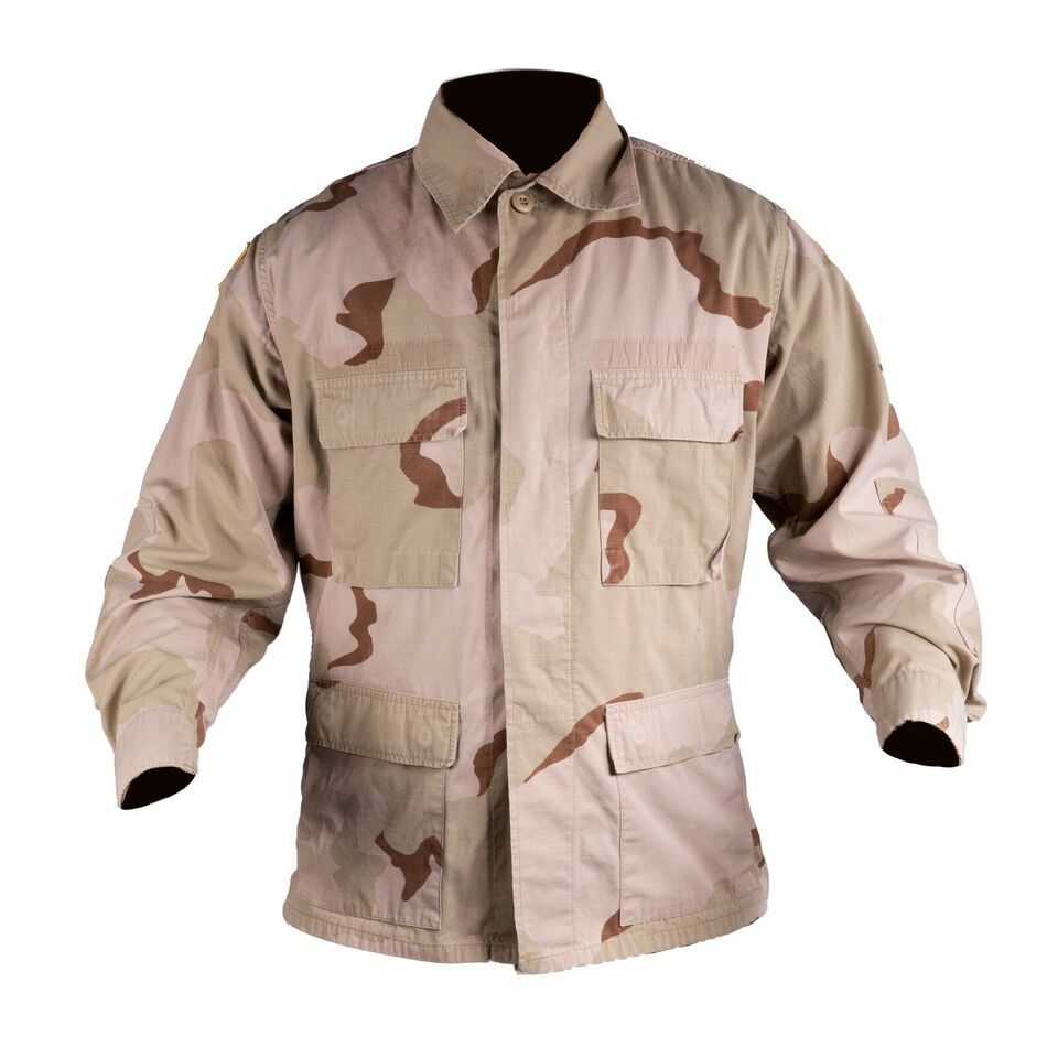 DCU MILITARY DESERT CAMOUFLAGE COMBAT UNIFORM JACKET PREOWNED SMALL SEAB... - $25.53