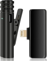 Wireless Microphone Compatible With iPhone iPad, Wireless Lavalier Lapel Mic - £14.38 GBP