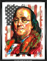 Benjamin Franklin Founding Fathers United States Poster Print Wall Art 18x24 - £21.23 GBP