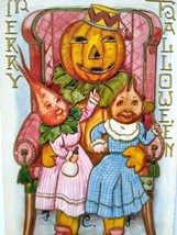 Fantasy Halloween Postcard Whitney Anthropomorphic Vegetable Beet Creatures  - £34.81 GBP