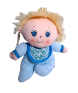 RARE Emotions Mattel Be My Baby boy plush doll blue pj rag doll pajamas ... - $10.00