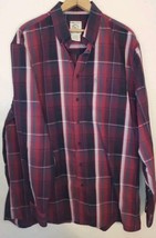 Gunnison Creek Outfitters SIZE XLT Long Sleeve Button Down Red Plaid Men... - £14.10 GBP
