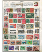 JAMAICA 1870-1964Very Fine Mint &amp; Used Stamps Hinged on  List: 2 Sides - $4.83