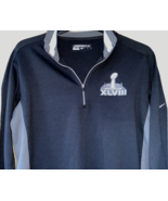 Super Bowl Jacket Nike Golf Dri Fit 1/4 Zip Mens MEDIUM Black Gray 48 XL... - $36.13