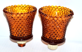 Home Interior Homco Brown Hobnail peg  Votive Cups Sconce Candle Holders - $17.33