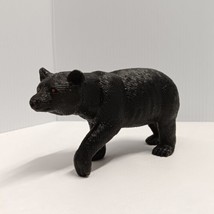 Black Bear Wild Animal Educational Toy Model 5.25&quot; Long Plastic Terra by Battat - £8.20 GBP