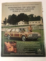 1978 Chrysler LeBaron Vintage Print Ad Advertisement pa17 - £6.11 GBP