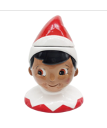 The Elf on the Shelf Christmas Cookie Jar Brown Skin Eyes &amp; Hair Kitchen... - £50.13 GBP