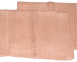 Sferra Chevron Coral 100% Linen Placemats Set of 2 Sample 15x20&quot; New - $31.92 CAD