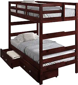 Donco Kids Promo Shaker Twin Over Twin Cappuccino Bunkbed with Dual Unde... - $704.99