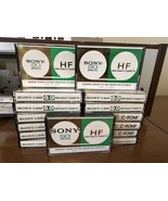Lot of 15 SONY C-90HF 90 Minute Cassette Tapes Clean No Writing Vintage ... - £58.05 GBP