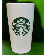 Starbucks Mermaid Logo 12oz White Ceramic Tumbler Classic Green Collecti... - $26.67