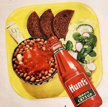 1953 Hunt&#39;s Tomato Catsup Ketchup Advertisement Condiments Beans DWLL4 - $29.99