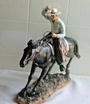 HOMCO Home Interiors“In Hot Pursuit” Western Horse Roping Riding Cowboy Figurine - £48.30 GBP