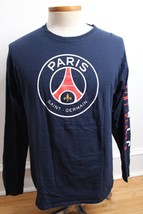 Paris Saint Germain PSG L Blue Long Sleeve T-Shirt Messi Mbappe Football Club UO - £18.67 GBP