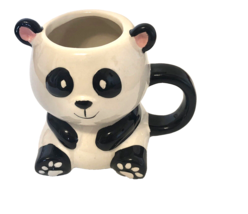 Midwood Brands Panda Bear Shape Coffee Mug Black White Figural New with Tag - £12.56 GBP