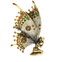 Angel Brooch Lucky Vintage Look Gold Plated Celebrity Broach Coronation Pin i6 - £12.46 GBP