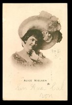 Vintage Postcard Alice Nielsen UDB Broadway Opera Star Singer 1906 Cancel - $14.84