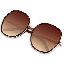 Oversized Sunglasses For Women Big Large Square Wide Frame Shades Retro Trendy F - £20.43 GBP