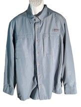 EDDIE BAUER Men&#39;s Long Sleeve Button Down Vented Outdoor Shirt Blue XL - $14.50