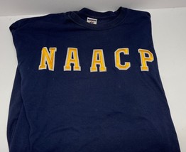 Jerzees Heavyweight Vintage NAACP Varsity Letter T-shirt Mens Large Cotton Poly - £17.12 GBP