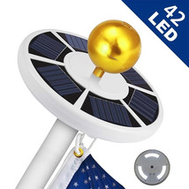 42-LED Solar Flagpole Light—Waterproof with Hook for Camping &amp; Outdoor Use! - $512.99 MXN