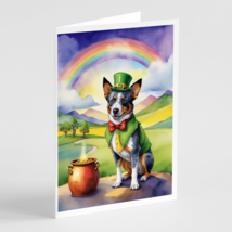 Australian Cattle Dog St Patrick&#39;s Day Greeting Cards - Pack of 8 - £16.25 GBP