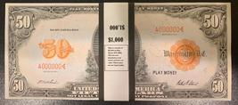$1000 In 1913 $50 Bills Prop Money Play Gold Certificate Grant USA Bundle - £11.18 GBP