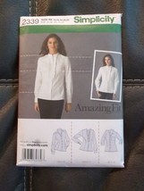 Simplicity Pattern 2339 Sizes 14-22 Three Button Up Long Sleeve Blouses ... - £8.19 GBP