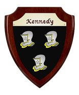 Kennedy Irish Coat of Arms Shield Plaque - Rosewood Finish - £34.11 GBP