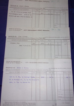 Vintage Kalamazoo City Treasurers Office State Of MI 4 Receipts 1907 1913 - $5.99