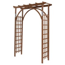 8Ft Wooden Garden Arbor Arches Trellis For Wedding Party Climbing Plant ... - £133.76 GBP