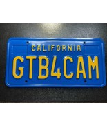 California license Plate Vanity FERRARI GTB - GTB4CAM blue Plate NEW nev... - $395.98