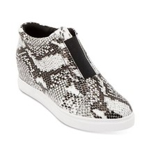 Aqua College Womens 6.5 M Black White Snake Zip Up Casual Sneakers NIB WD1 - £21.83 GBP